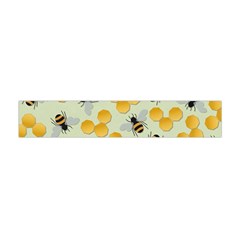 Bees Pattern Honey Bee Bug Honeycomb Honey Beehive Premium Plush Fleece Scarf (mini) by Bedest