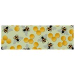 Bees Pattern Honey Bee Bug Honeycomb Honey Beehive Banner and Sign 9  x 3  Front