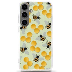 Bees Pattern Honey Bee Bug Honeycomb Honey Beehive Samsung Galaxy S24 Ultra 6 9 Inch Tpu Uv Case by Bedest