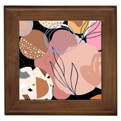 Abstract Boho Bohemian Style Retro Vintage Framed Tile by Proyonanggan