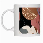 Abstract Boho Bohemian Style Retro Vintage White Mug Left