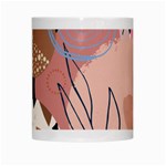 Abstract Boho Bohemian Style Retro Vintage White Mug Center