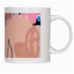 Abstract Boho Bohemian Style Retro Vintage White Mug Right