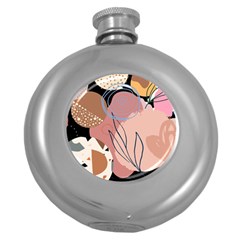 Abstract Boho Bohemian Style Retro Vintage Round Hip Flask (5 Oz) by Proyonanggan