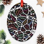 Mental Human Experience Mindset Oval Filigree Ornament (Two Sides) Front