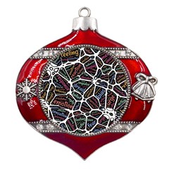 Mental Human Experience Mindset Metal Snowflake And Bell Red Ornament by Paksenen