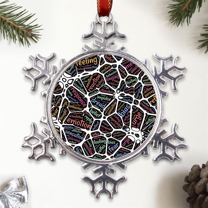 Mental Human Experience Mindset Metal Large Snowflake Ornament