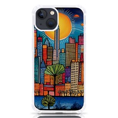 City New York Nyc Skyscraper Skyline Downtown Night Business Urban Travel Landmark Building Architec Iphone 13 Tpu Uv Print Case by Posterlux