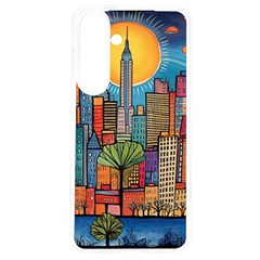 City New York Nyc Skyscraper Skyline Downtown Night Business Urban Travel Landmark Building Architec Samsung Galaxy S24 6 2 Inch Tpu Uv Case