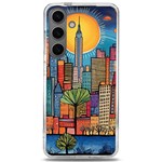 City New York Nyc Skyscraper Skyline Downtown Night Business Urban Travel Landmark Building Architec Samsung Galaxy S24 6.2 Inch TPU UV Case Front