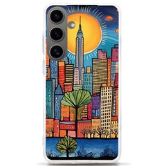 City New York Nyc Skyscraper Skyline Downtown Night Business Urban Travel Landmark Building Architec Samsung Galaxy S24 Ultra 6 9 Inch Tpu Uv Case by Posterlux