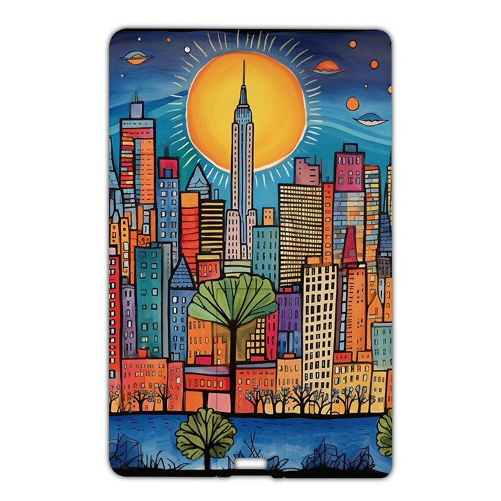 City New York Nyc Skyscraper Skyline Downtown Night Business Urban Travel Landmark Building Architec Name Card Style USB Flash Drive