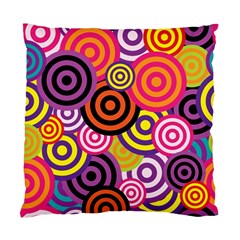 Abstract Circles Background Retro Standard Cushion Case (one Side) by Ravend