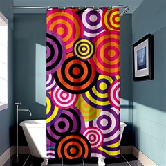 Abstract Circles Background Retro Shower Curtain 36  X 72  (stall)  by Ravend