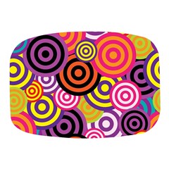 Abstract Circles Background Retro Mini Square Pill Box by Ravend