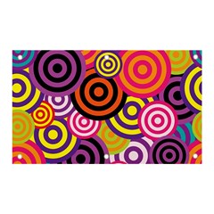 Abstract Circles Background Retro Banner And Sign 5  X 3  by Ravend