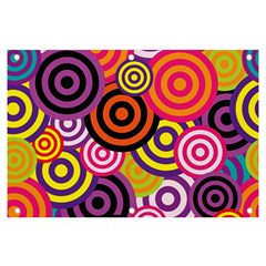 Abstract Circles Background Retro Banner And Sign 6  X 4  by Ravend