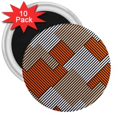 Abstract Pattern Line Art Design Decoration 3  Magnets (10 Pack)  by Ravend