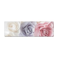 Pastel Rose  Flower Blue Pink White Sticker Bumper (10 Pack) by Cemarart