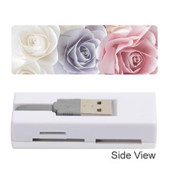 Pastel Rose  Flower Blue Pink White Memory Card Reader (stick) by Cemarart