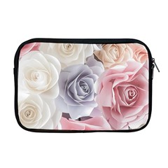 Pastel Rose  Flower Blue Pink White Apple Macbook Pro 17  Zipper Case by Cemarart