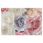 Pastel Rose  Flower Blue Pink White Banner and Sign 6  x 4  Front