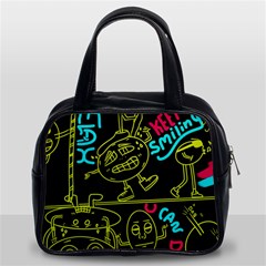 Keep Smiling Doodle Classic Handbag (two Sides) by Cemarart