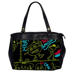 Keep Smiling Doodle Oversize Office Handbag by Cemarart