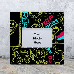 Keep Smiling Doodle White Box Photo Frame 4  X 6  by Cemarart