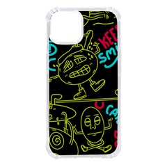 Keep Smiling Doodle Iphone 14 Tpu Uv Print Case by Cemarart