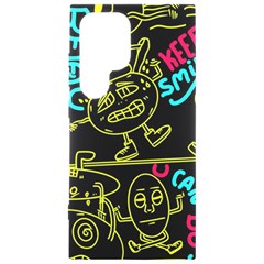 Keep Smiling Doodle Samsung Galaxy S24 Ultra 6 9 Inch Black Tpu Uv Case