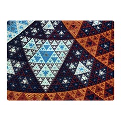 Fractal Triangle Geometric Abstract Pattern Two Sides Premium Plush Fleece Blanket (mini) by Cemarart