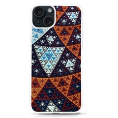 Fractal Triangle Geometric Abstract Pattern Iphone 15 Tpu Uv Print Case by Cemarart