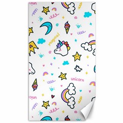 Unicorns Rainbows Seamless Pattern Canvas 40  X 72  by Bedest