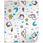 Unicorns Rainbows Seamless Pattern Canvas 11  x 14  10.95 x13.48  Canvas - 1