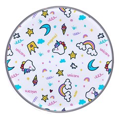 Unicorns Rainbows Seamless Pattern Wireless Fast Charger(white) by Bedest