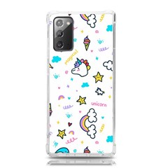 Unicorns Rainbows Seamless Pattern Samsung Galaxy Note 20 Tpu Uv Case by Bedest