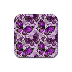 Butterflies Butterfly Insect Nature Rubber Coaster (square) by Proyonanggan