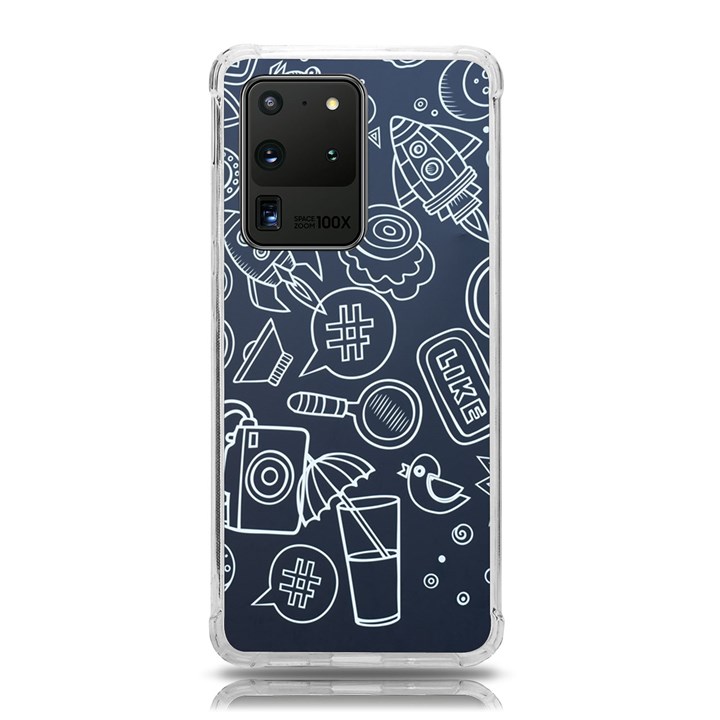 Internet Planet Drink Computer Samsung Galaxy S20 Ultra 6.9 Inch TPU UV Case