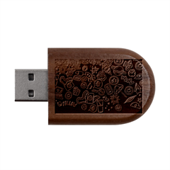 Internet Planet Drink Computer Wood Oval Usb Flash Drive by Proyonanggan