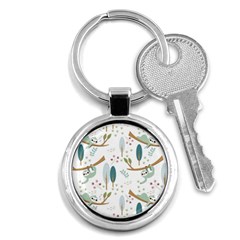 Pattern Sloth Woodland Key Chain (round) by Hannah976