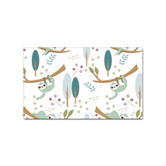 Pattern Sloth Woodland Sticker (rectangular)