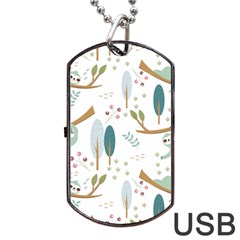 Pattern Sloth Woodland Dog Tag Usb Flash (one Side) by Hannah976