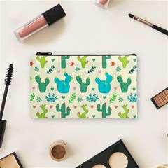 Cactus Succulents Floral Seamless Pattern Cosmetic Bag (small) by Hannah976