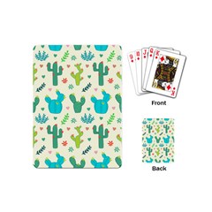 Cactus Succulents Floral Seamless Pattern Playing Cards Single Design (mini)