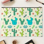 Cactus Succulents Floral Seamless Pattern Cosmetic Bag (XXXL) Back