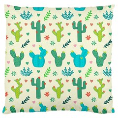 Cactus Succulents Floral Seamless Pattern Standard Premium Plush Fleece Cushion Case (one Side) by Hannah976