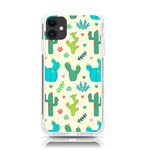 Cactus Succulents Floral Seamless Pattern iPhone 11 TPU UV Print Case Front