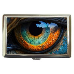 Eye Bird Feathers Vibrant Cigarette Money Case by Hannah976