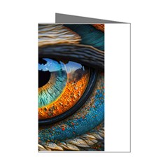 Eye Bird Feathers Vibrant Mini Greeting Cards (pkg Of 8)